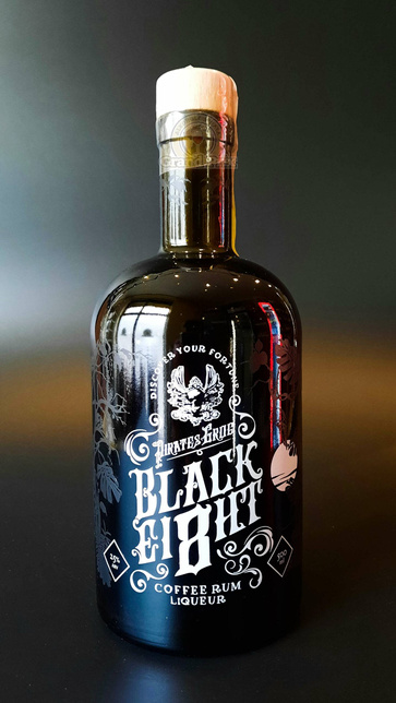 PIRATE'S GROG BLACK EI8HT COFFEE 25% 0,5L